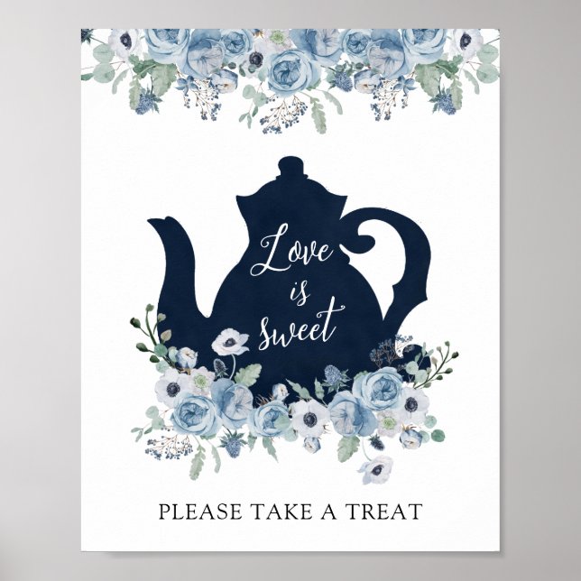 Liebe ist süß Nehmen Sie eine Leckerei Bridal Tea  Poster (Vorne)