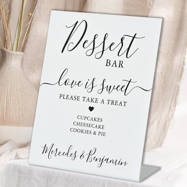 Liebe ist süß Personalisierte Hochzeit Dessert Bar Sockelschild (Von Creator hochgeladen)