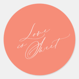 Liebe ist Süß - Romantik Runder Aufkleber