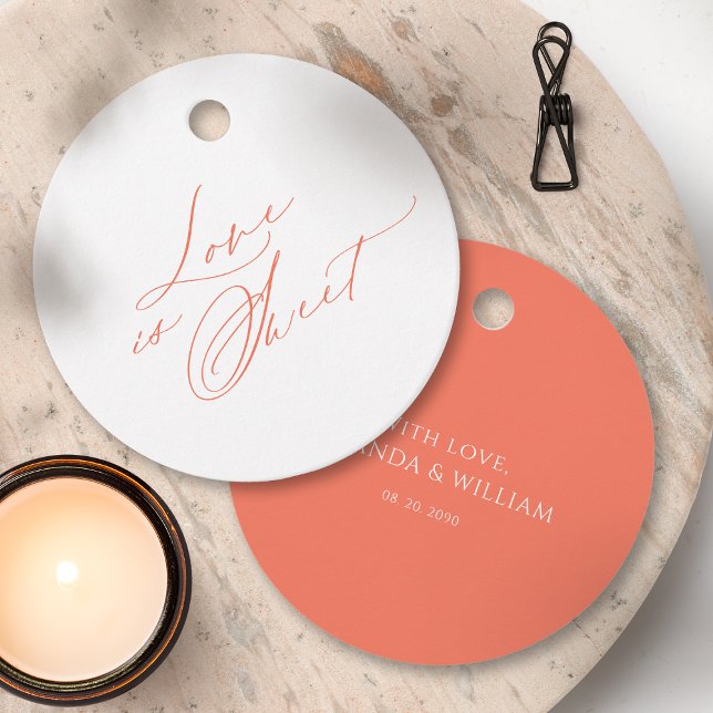 Liebe ist süß - Romantische Round-Gift-Tag Geschenkanhänger (Von Creator hochgeladen)