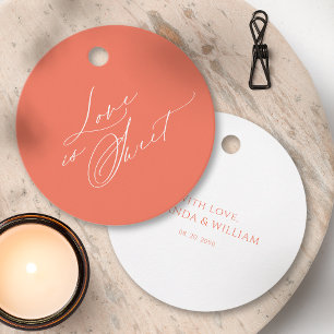 Liebe ist süß - Romantische Round-Gift-Tag Geschenkanhänger