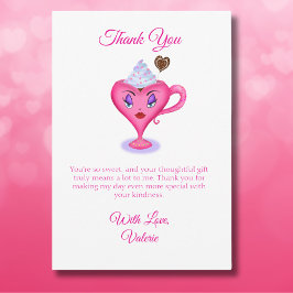 Liebe ist süß sexy Hot Chocolate Tasse Bridal Dank Dankeskarte