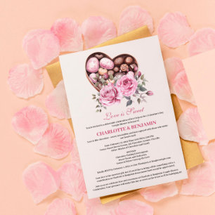 Liebe ist süß Valentinstagsthema Paardusche Einladung