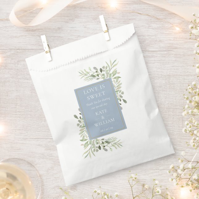 Liebe ist süße, bläuliche Hochzeit. Geschenktütchen (Ausgeschnitten)