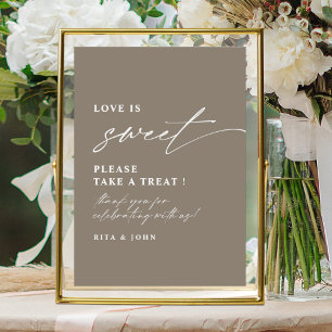 Liebe ist süße Candy Buffet Hochzeit Dessert Sign Poster