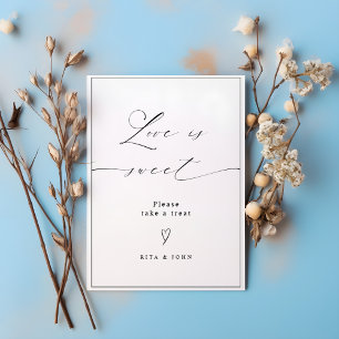 Liebe ist süße Candy Buffet Hochzeit Dessert Sign Poster