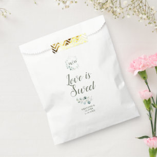 Liebe ist Süße Eukalyptus-Gartenhochzeit Geschenktütchen