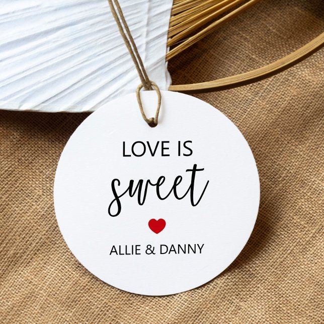 Liebe ist süße Geschenketiketten, Rote Hochzeit od Geschenkanhänger (Von Creator hochgeladen)