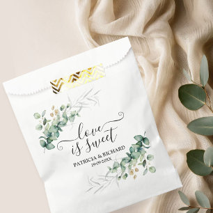 Liebe ist süße Grünpflanzen Eukalyptus Hochzeit Geschenktütchen
