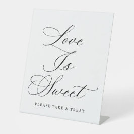 Liebe ist süße Hochzeitstafel | Dessert-Tisch-Schi Sockelschild