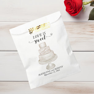 Liebe ist süße Hochzeitstorte Geschenktütchen