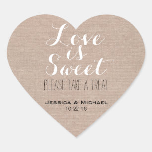 Liebe ist süße kundenspezifische Herz-Aufkleber