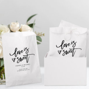 Liebe ist süße moderne lustige Hochzeit Herz Hands Geschenktütchen