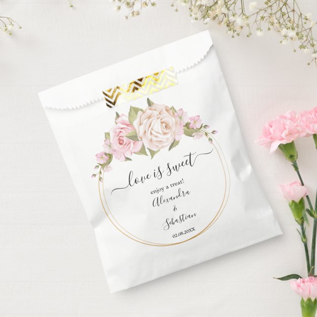 Liebe ist süße Rose Hochzeit Sweet Leckerei Gefall Geschenktütchen (Versiegelt)