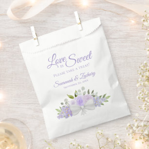 Liebe ist süße rustikale Lavendel Lila Rose Hochze Geschenktütchen