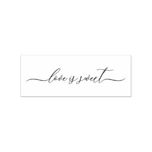 Liebe ist süße Schrift Hochzeit verlobt Gummistempel