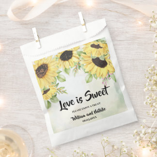 Liebe ist süße Sonnenblumen Hochzeit Leckerei Geschenktütchen