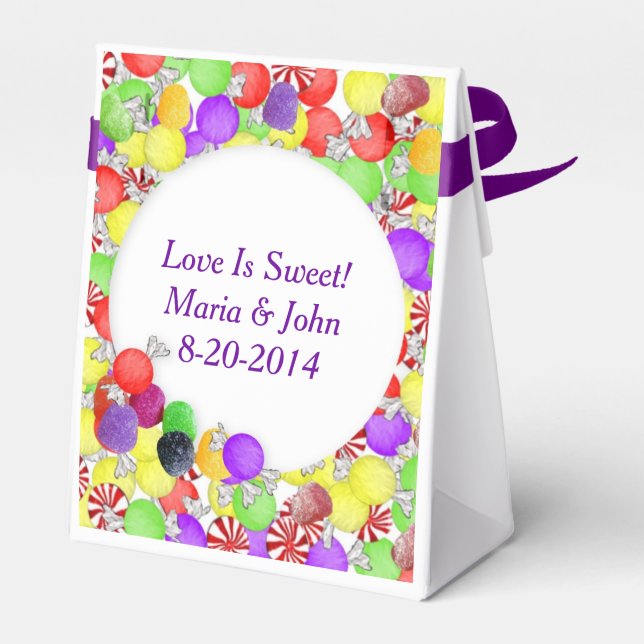 Liebe ist süße Süßigkeiten Geschenkschachtel (Rückseite)