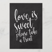 Liebe ist süße Tafel-Hochzeitsgunstzeichen