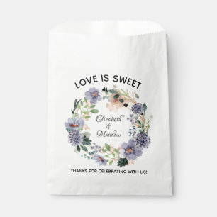 Liebe ist süßer eleganter floraler Kranz Hochzeit Geschenktütchen