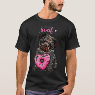 Liebe ist süßer Kaffee Pug Das Leben passiert Kaff T-Shirt