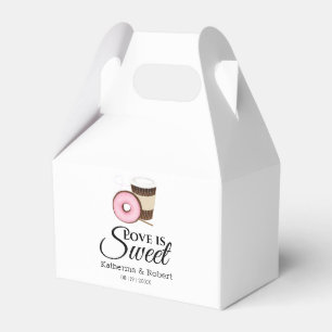 Liebe ist süßer Kaffee und Donut   Hochzeit Geschenkschachtel