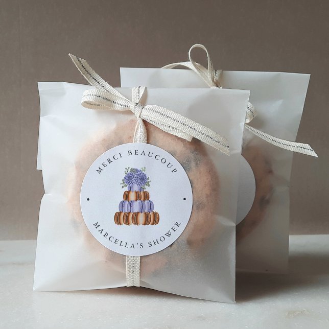 Liebe ist süßes (Macaron) Brautparty Runder Aufkleber (Von Creator hochgeladen)