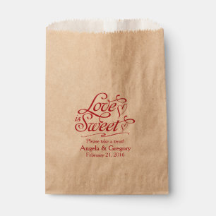 Liebe ist Süßes Süßes Buffet Dessert Buffet Hochze Geschenktütchen