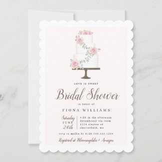 Liebe ist Süßkuchen Brautparty Einladung