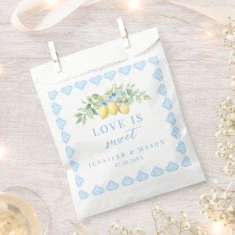 Liebe ist Sweet Blue Tiles Lemon Wedding Vielen Da Geschenktütchen