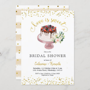 Liebe ist Sweet Cake Bridal Dusche Einladung
