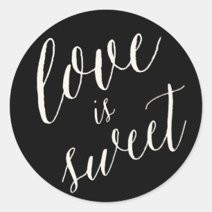 Liebe ist Sweet Calligraphy Script Wedding Sticker