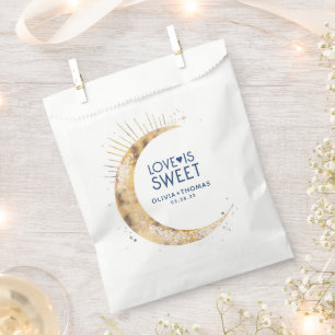 Liebe ist Sweet Celestial Gold Moon Wedding Geschenktütchen