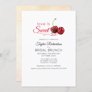 Liebe ist Sweet Cherry Brunch Hochzeit Einladung