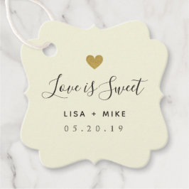 Liebe ist Sweet Custom Wedding Extravagant Square Geschenkanhänger