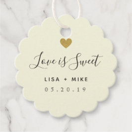 Liebe ist Sweet Custom Wedding Extravagant Square Geschenkanhänger