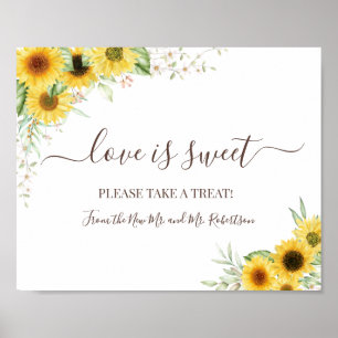 Liebe ist Sweet Dessert Table Wedding Green Sign Poster