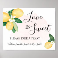 Liebe ist Sweet Dessert Tischdusche Hochzeitslemon