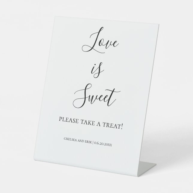 Liebe ist Sweet Dessert Tischschild Sockelschild (Vorderseite)