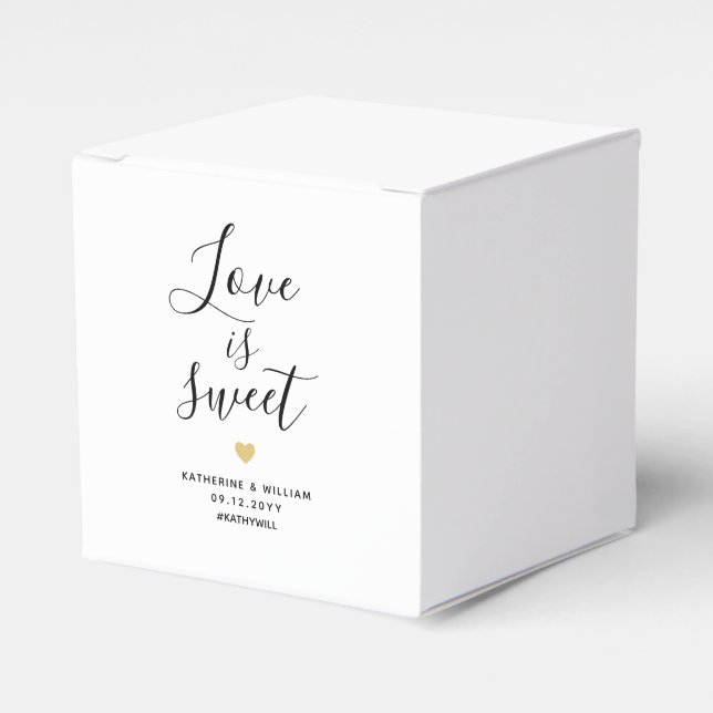 Liebe ist Sweet Elegant Wedding Favor Box Geschenkschachtel (Vorderseite)