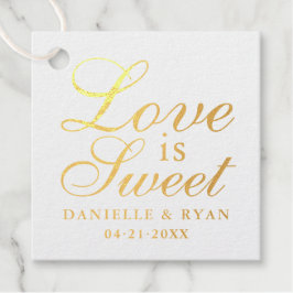 Liebe ist Sweet Elegant Wedding Monogram Geschenkanhänger