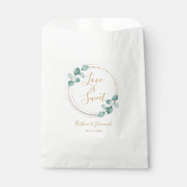 Liebe ist Sweet Eucalyptus Watercolor Script Weddi Geschenktütchen