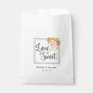 Liebe ist Sweet - Gastgeschenk Hochzeit Beutel, Du Geschenktütchen