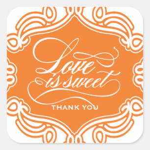 Liebe ist Sweet Gastgeschenk Hochzeit Stickers