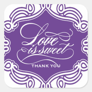 Liebe ist Sweet Gastgeschenk Hochzeit Stickers