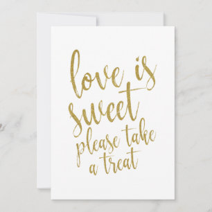 Liebe ist Sweet Gold Glitzer Erschwingliches Hochz
