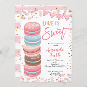 Liebe ist Sweet Macaroon Bridal Dusche Einladung