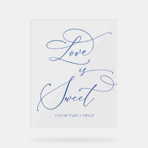 Liebe ist Sweet Marseille Bleu Dessert Bar Acrylschild