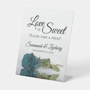 Liebe ist Sweet Nehmen Sie eine Leckerei Elegante Sockelschild