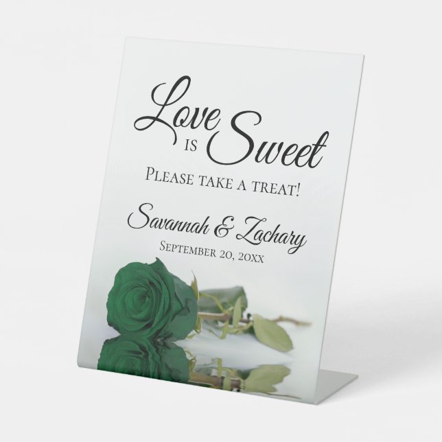Liebe ist Sweet Nehmen Sie eine Leckerei Emerald G Sockelschild (Vorderseite)